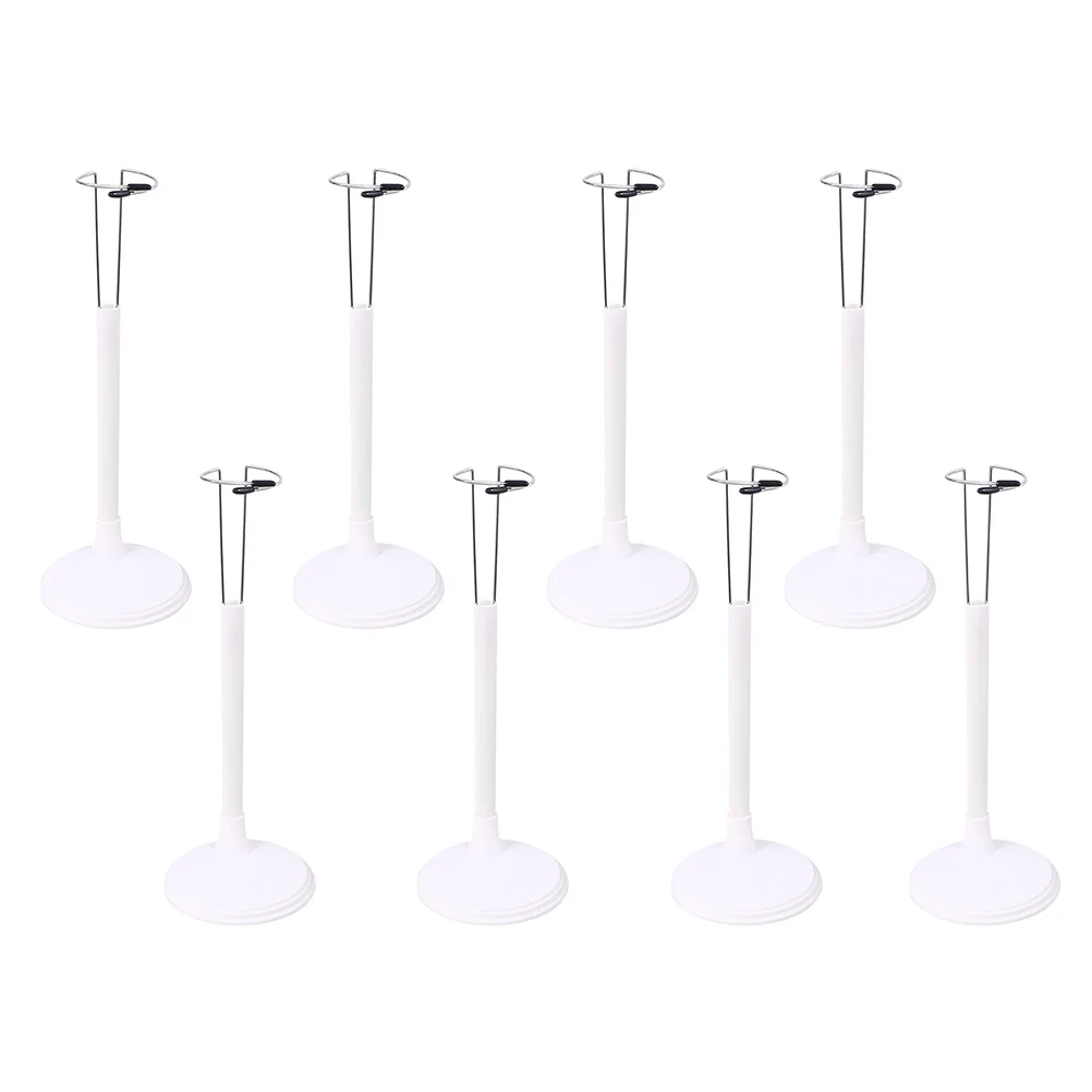 

8 Pcs Support Frame White Stand Kids Toy Baby Rack Plastic Figures Base Infant Toys