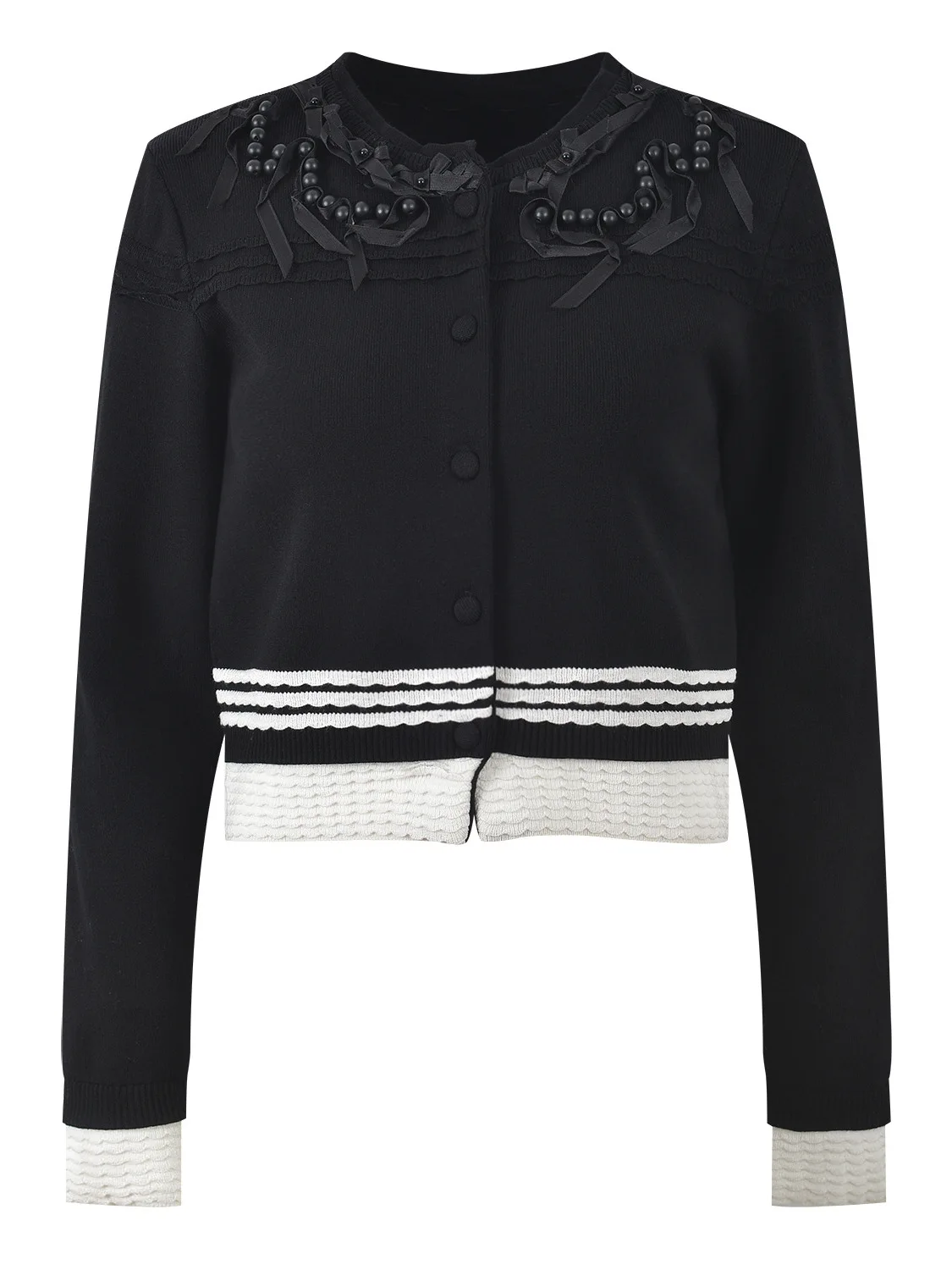 

Spring 2026 Knot Knitted ort Sve Slim Fit Top Color Blo Design Open Cardigan Women's Faion Warm Wear