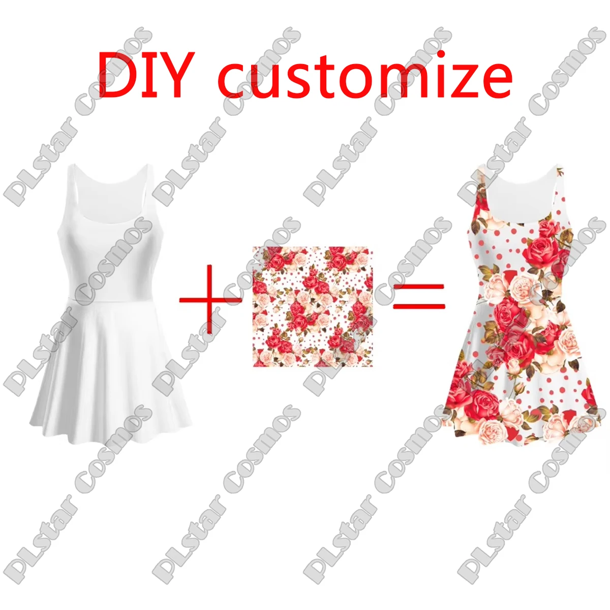PLstar Cosmos ออกแบบอะนิเมะ/ภาพ/นักร้อง DIY ฤดูร้อนผู้หญิง tank top ชุดเดรสแขนกุด 3d พิมพ์ระเหิดชุดลําลอง