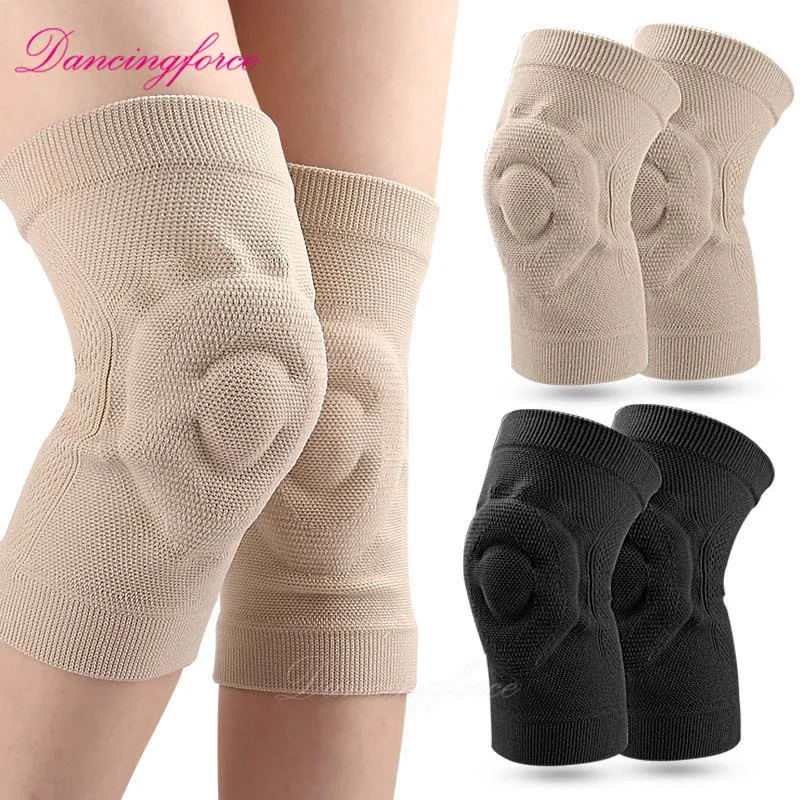 Silicone Knee Pads Knee Support Knee Brace Women and Man Breathable Knee Sleeves Easy to Use for Dance Skating Cycling