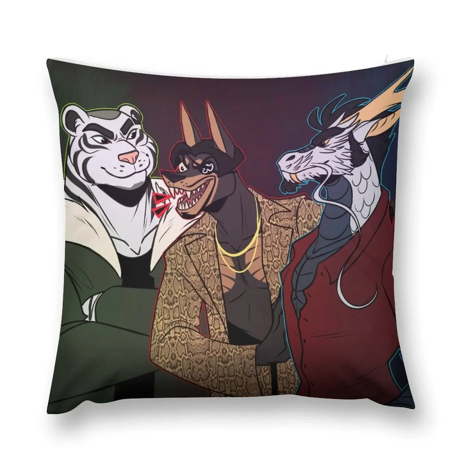

Furry Yakuza Throw Pillow Luxury Pillow Cover Cushion Cover Luxury Pillowcases Luxury Cushion Cover pillow