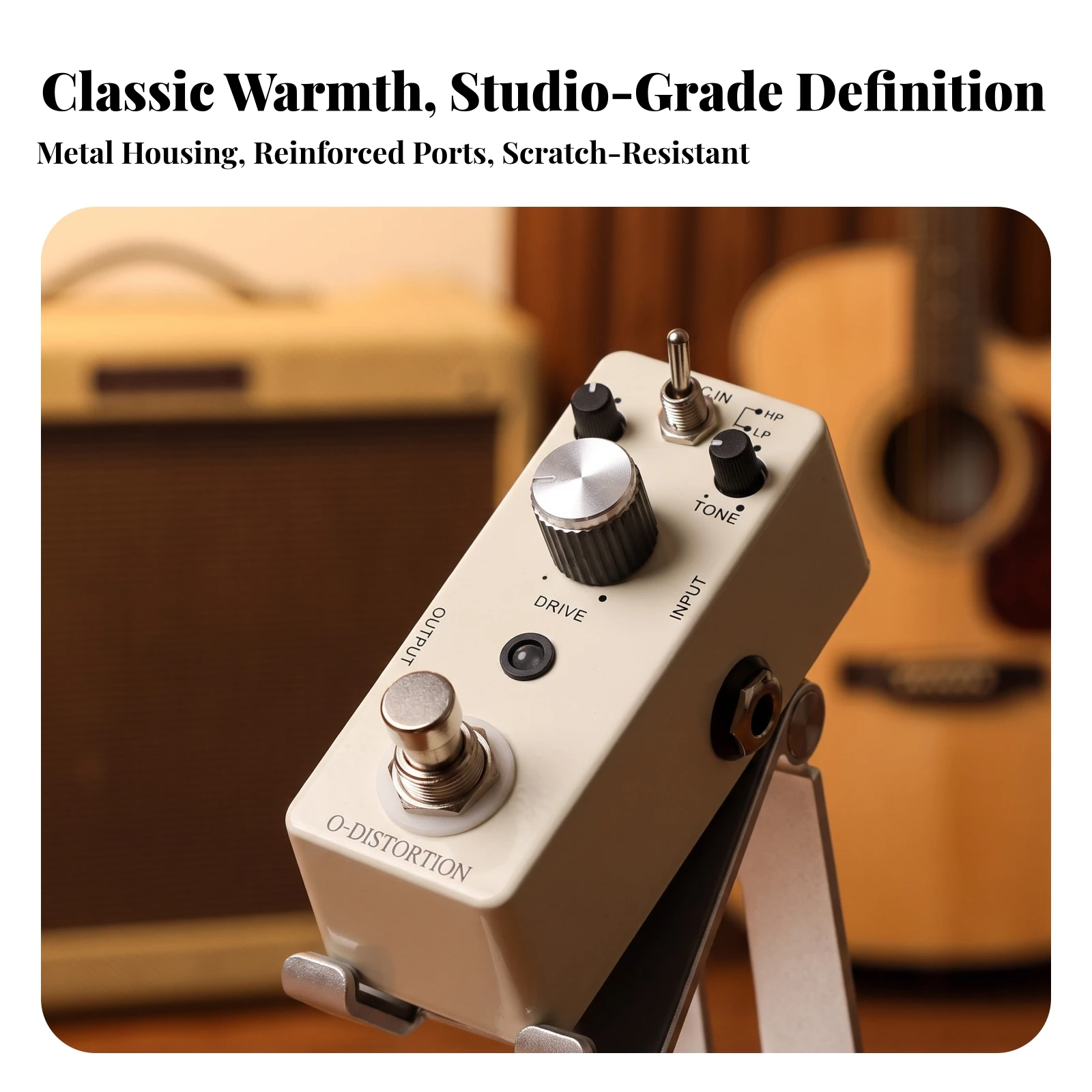 Guitar Effects Pedal Compact Guitar Effect Pedal Stompbox Pedalboard-Friendly Stomp Box Metal for Guitarists, Live Gigs