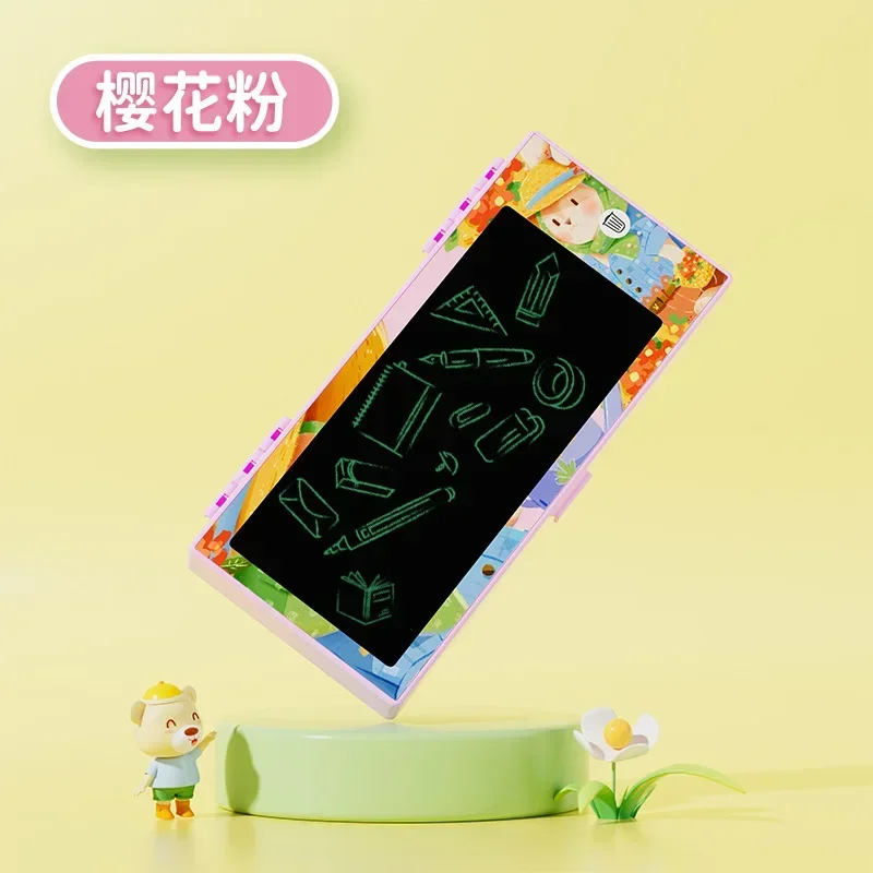 Handwritten Stationery Box DIY Primary School Waterproof Anti Drop Cartoon Creative Pencil Case Multifunctional Large Capacity