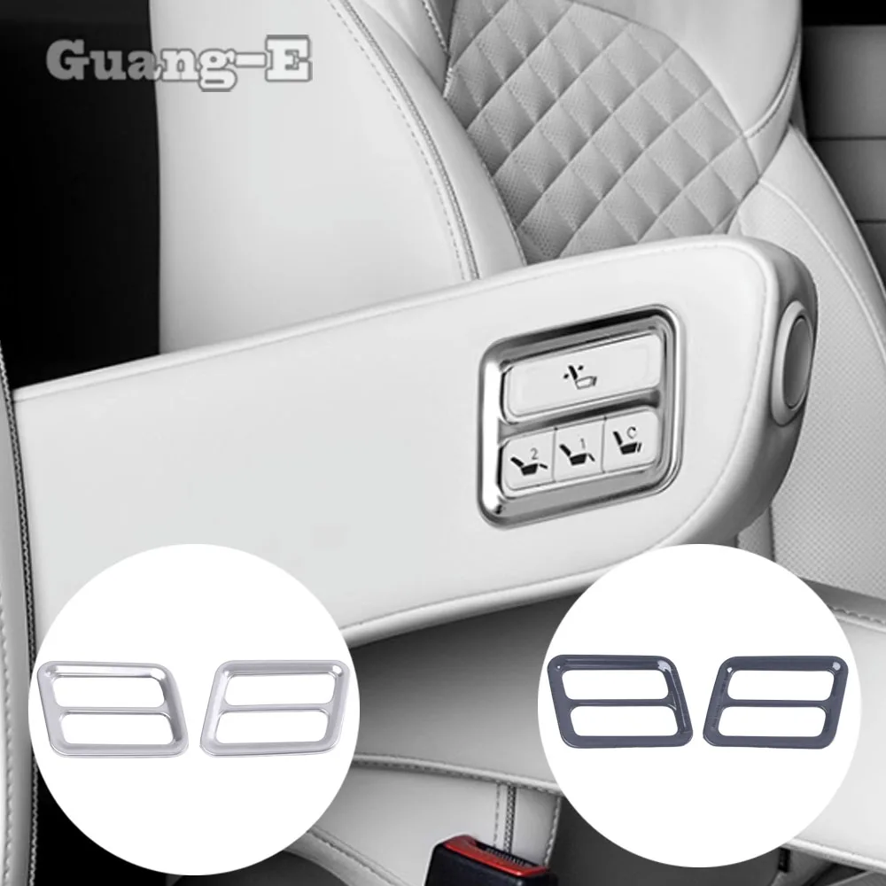 

Stainless Steel Car Rear Armrest Seat Adjustment Button Trim Auto Interior Accessories for Hyundai Custo 2021 2022 2023 2024