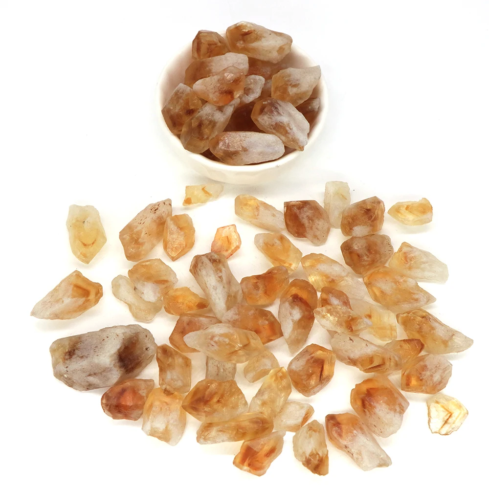 Natural Brazil Citrine Crystal Healing Mineral Specimen Collection Home Decoration Necklace DIY Aquarium Tank Stone Wholesale