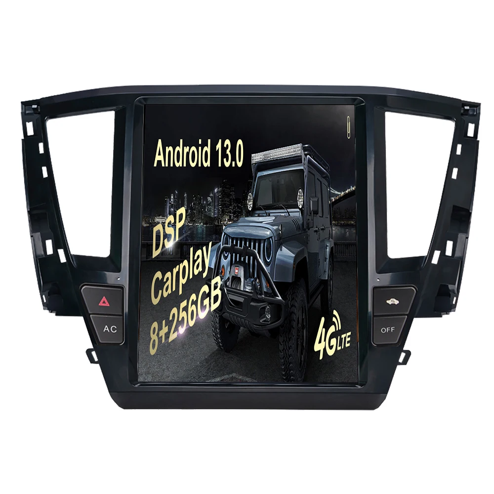 

For Mitsubishi Pajero 2020 Car 12.1 Inch Carplay Android 13 Touch Screen GPS Automotive Navigation Multimedia Player