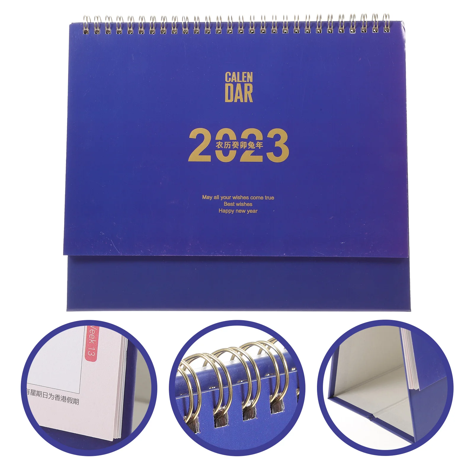 

Sturdy Business Monthly Thick Paper Iron Material Office Standing Calendar Decorative Desktop Calendar For Scheduling Planning