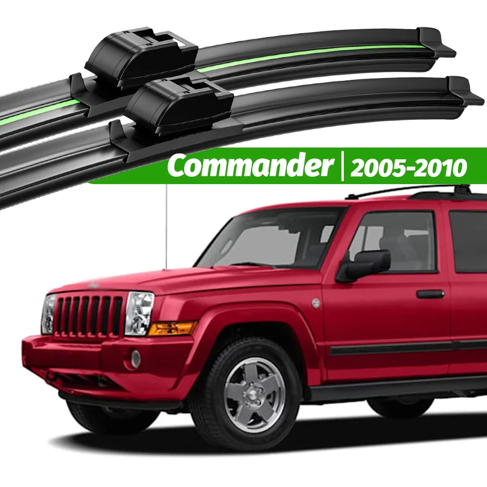 

For Jeep Commander 2005-2010 2pcs Front Windshield Wiper Blades 2006 2007 2008 2009 Windscreen Window Accessories