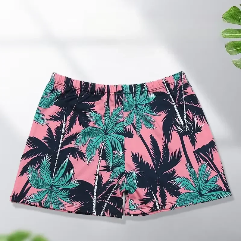 Shorts Comfortable Breathable Casual 2026 Men's Swim Trunks Digital Printed Flat Corner Beach Vacation Water Park Hot Spring