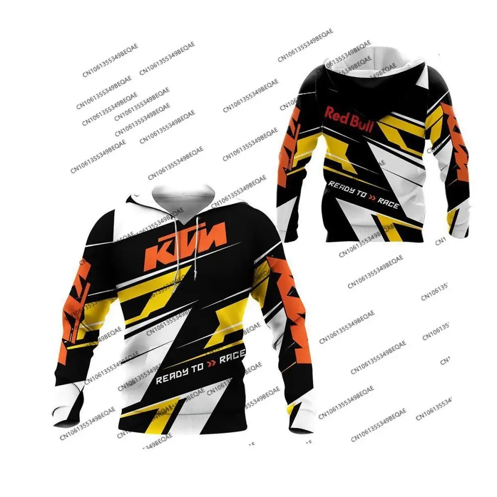 2025 KTM دراجة نارية مقنعين البلوز الرجال ثلاثية الأبعاد مطبوعة سباق قميص طويل الأكمام ملابس رياضية في الهواء الطلق الدراجات الملابس هوديس