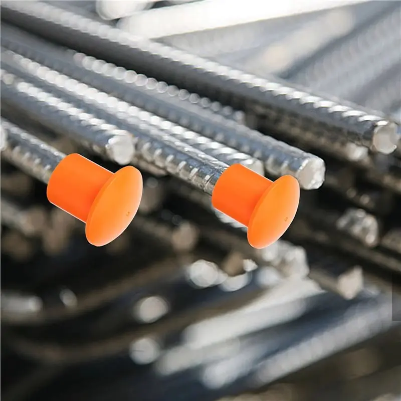 -[33A Tvdae] 100Pcs Steel Bar Protective Cap Rebar End Protectors Sleeve Cover For Protector Construction Industry Mushroom