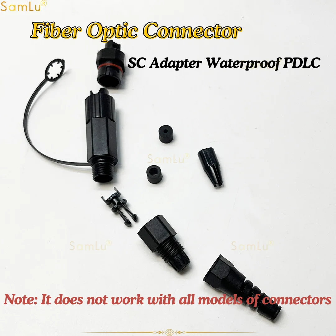 Fiber Optic Connector SC Adapter Waterproof PDLC Waterproof Connector  FTTH Armored Protective Cover Outdoor Protective Cover