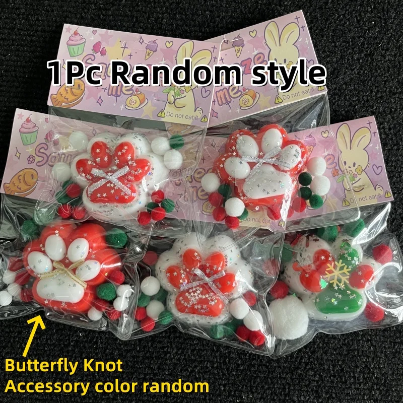 다색 나비 매듭 고양이 발톱 짜기 장난감, 어린이 핀치 팝 장난감 게임, 할로윈 크리스마스 선물, 1PC