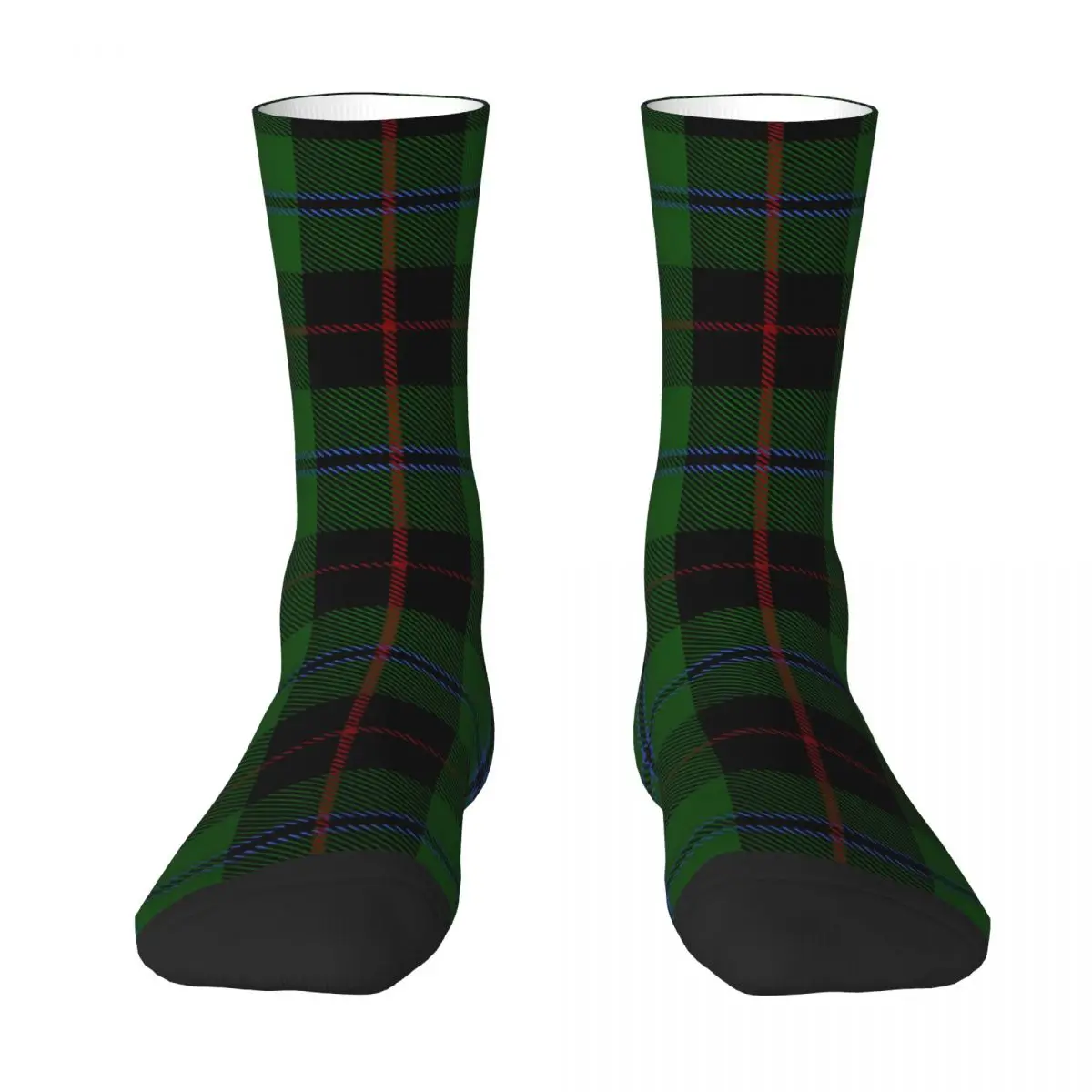 Scottish Tartan Clan Scotland Tartan Plaid Blue And Green Men Socks Cycling Novelty Spring Summer Autumn Winter Stockings