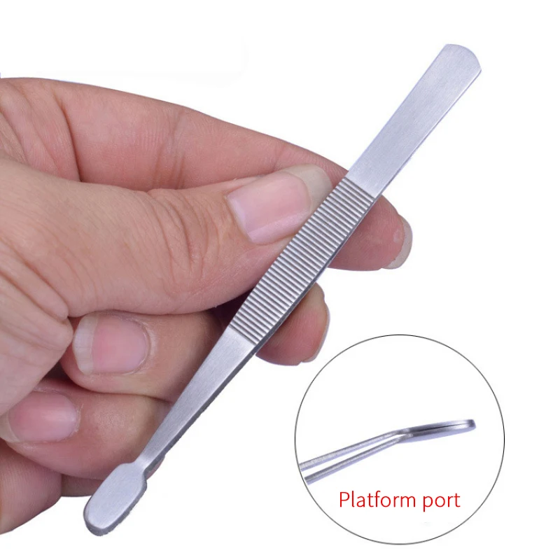 Falsche Wimpern pinzette Wimpern zange Edelstahl heiße Wimpern zange flacher Mund schräge Mund pinzette Augenbrauen pinzette