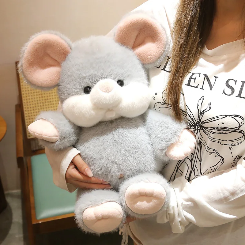 

48cm Cute Plush Toy Elephant Fox Cow Mouse Stuffed Animal Doll Huggable Christmas Birthday Gift
