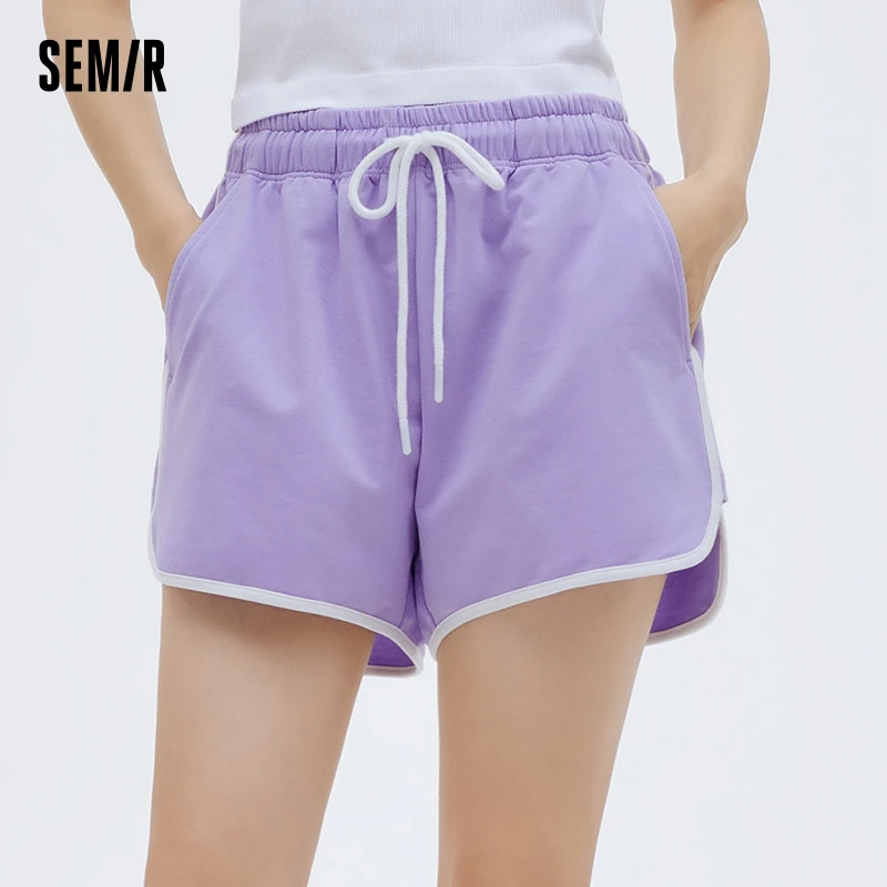 Semir Sleeping Pants Women Shorts Summer Pants Casual Sports Style White Home Pants Thin And Loose Fitting Home Pants Women