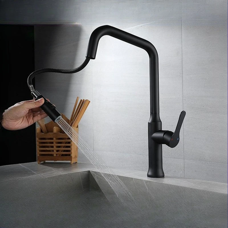 

Черная семисимвольная выдвижная кухонная раковина из нержавеющей стали с горячей и холодной водой, раковина для бассейна, смеситель для стирки