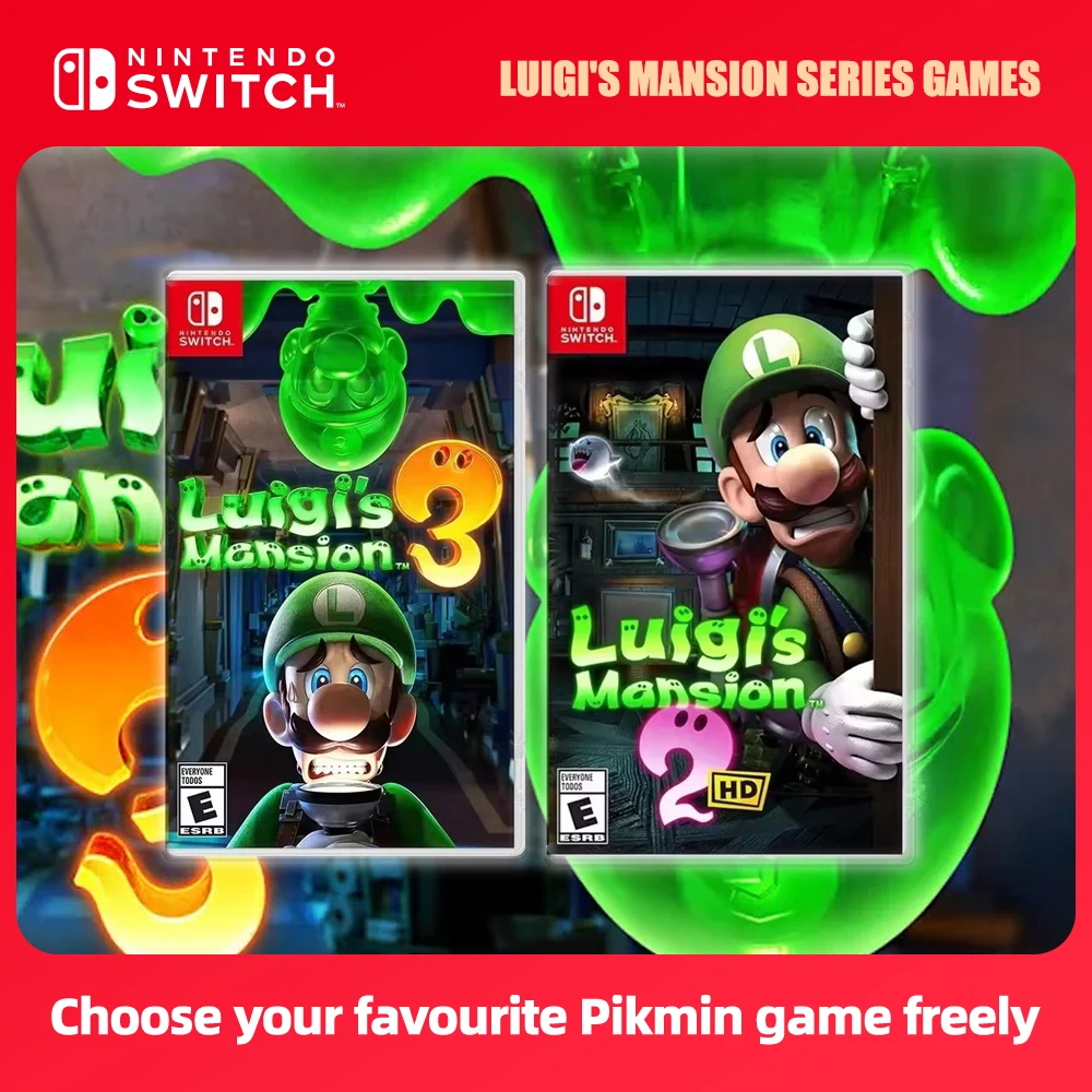 Luigi‘s Mansion 2 HD 3 - Nintendo Switch Series Game 100% Original Physical Game Card Adventure Genre for Switch OLED Lite