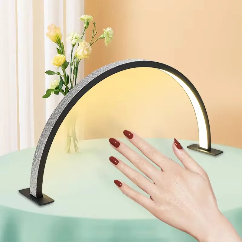 Half moon shape Diamond Nail Art Led Light Gel Lamp Nail Table Lamp