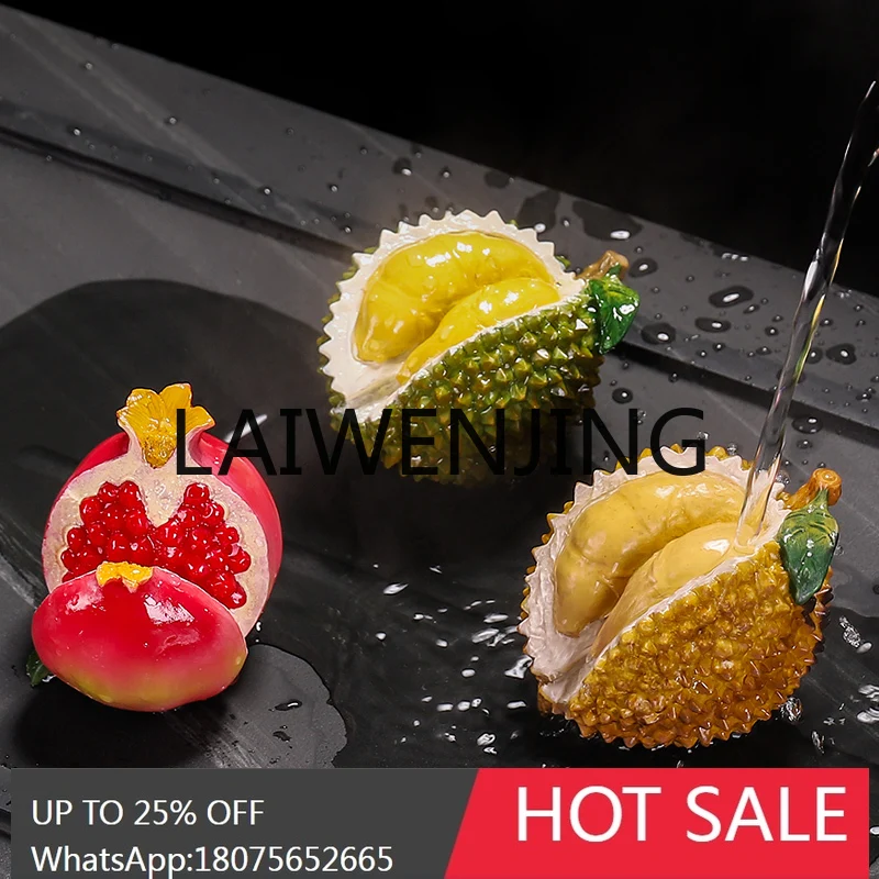 

Fruit Tea Ornaments Decoration Supportable Ceremony Carve Tea Tray Parts Durian Pomegranate Color Changing Ornament