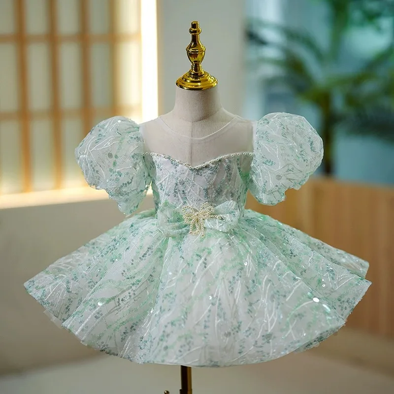 1-12year Old Kids Dress for Girls Wedding Sequins Girl Dress Princess Summer Party Pageant Formal Gown For Teen Children Dress