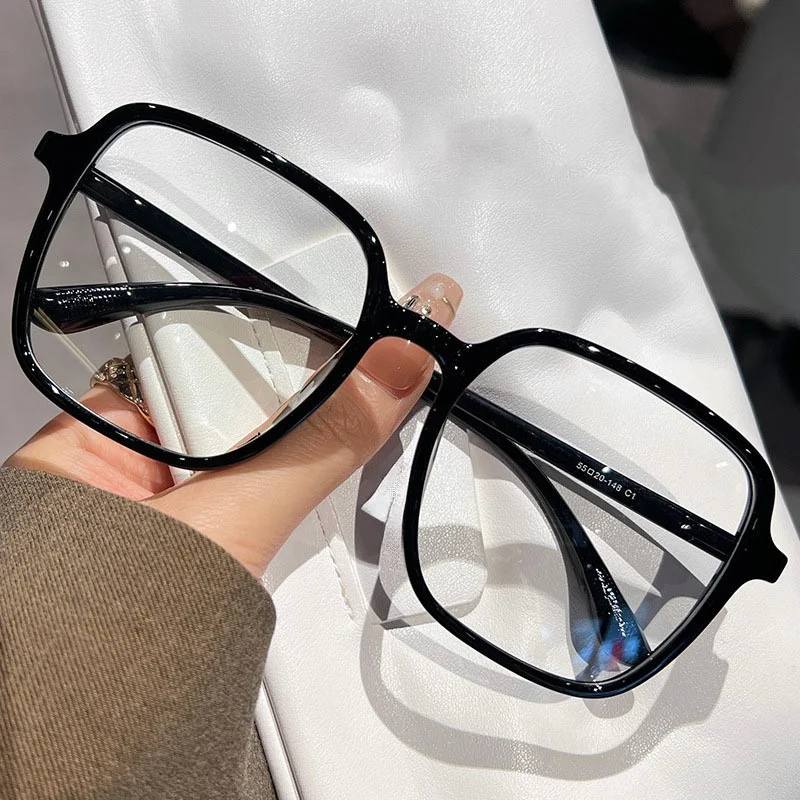 

Luxury Anti Blue Light Blocking Near Sight Goggle Oversized Ultra Light Short Sight Eyewear Black Purple Myopia Glass 0 To -4.0
