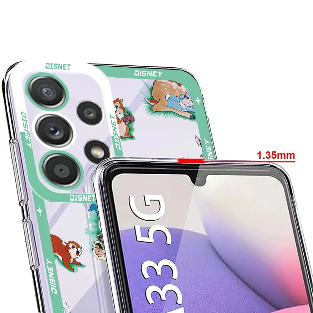 Disney Bambi Friends Thumper Phone Clear Case for Samsung Galaxy A12 A23 A24 5G A73 A33 A14 A55 A32 A13 A35 A52s A15 Cover funda