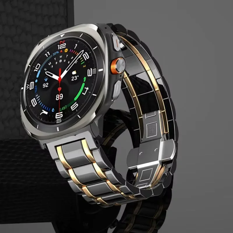 السيراميك الفرقة لساعة سامسونج الترا 47 مللي متر الفرقة الأعمال سوار حزام لساعة سامسونج الترا 7 47 مللي متر الفاخرة السيراميك معصمه