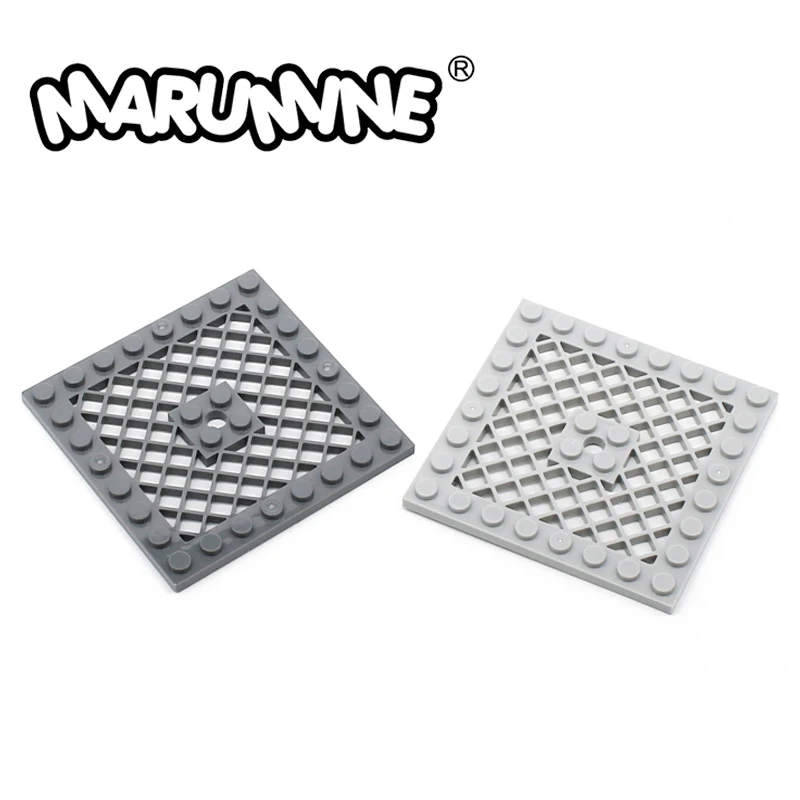 

Marumine 4151b Plate Modified 8 x 8 with Grille and Hole in Center Idea House Hobby Building Tools MOC Accessories Parts Bricks