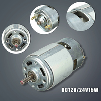 DC Motor 775 12V/24V 150W 15000RPM High Speed DC High Torque Gear Motor Metal Gear Box Ball Bearing Tool Electric Motor