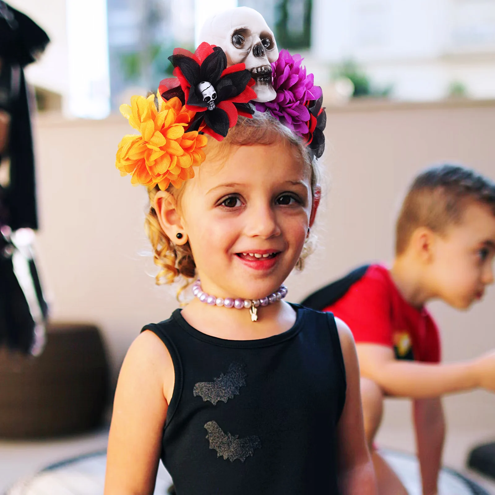 

Skull Headdress Halloween Hair Bands Scary Rose Headbands Floral Hairband Fashion Party Accessory Comfortable Wear