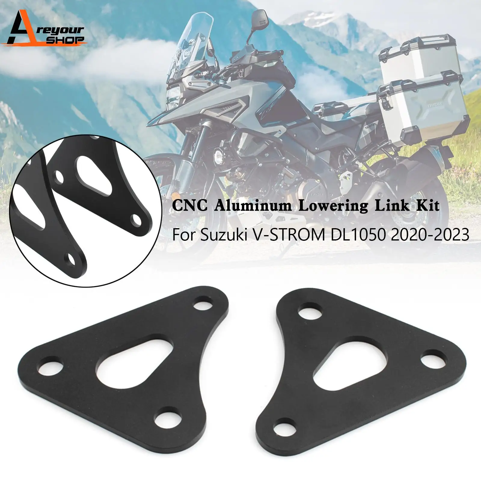 

Areyourshop Adjustable CNC Aluminum Lowering Link Kit For Suzuki V-STROM DL1050 2020-2023