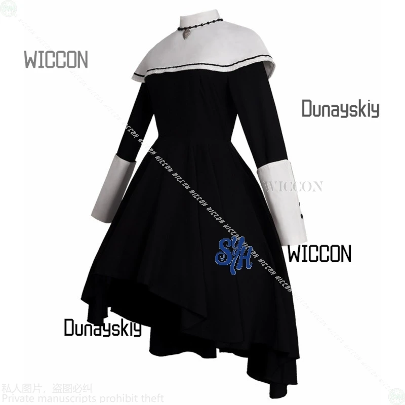 متجر Willow Cos Project Sekai Cosplay Idol Nightcord عند الساعة 25:00 Yoisaki Kanade أسود طويل عتيق قوطي لوليتا نون الهالوين