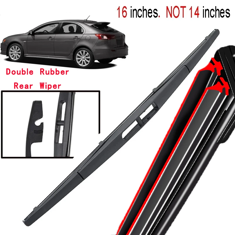 

Car Wiper 16" Rear Wiper Blade For Mitsubishi Lancer Hatchback Sportback 2008 - 2012 Windshield Windscreen Window Rain Brush