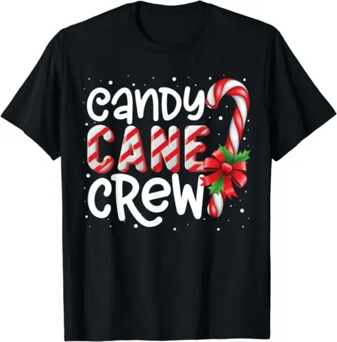 NEW Candy Cane Crew Funny Matching Christmas Candy Lover X-mas Tee T-Shirt S-3XL