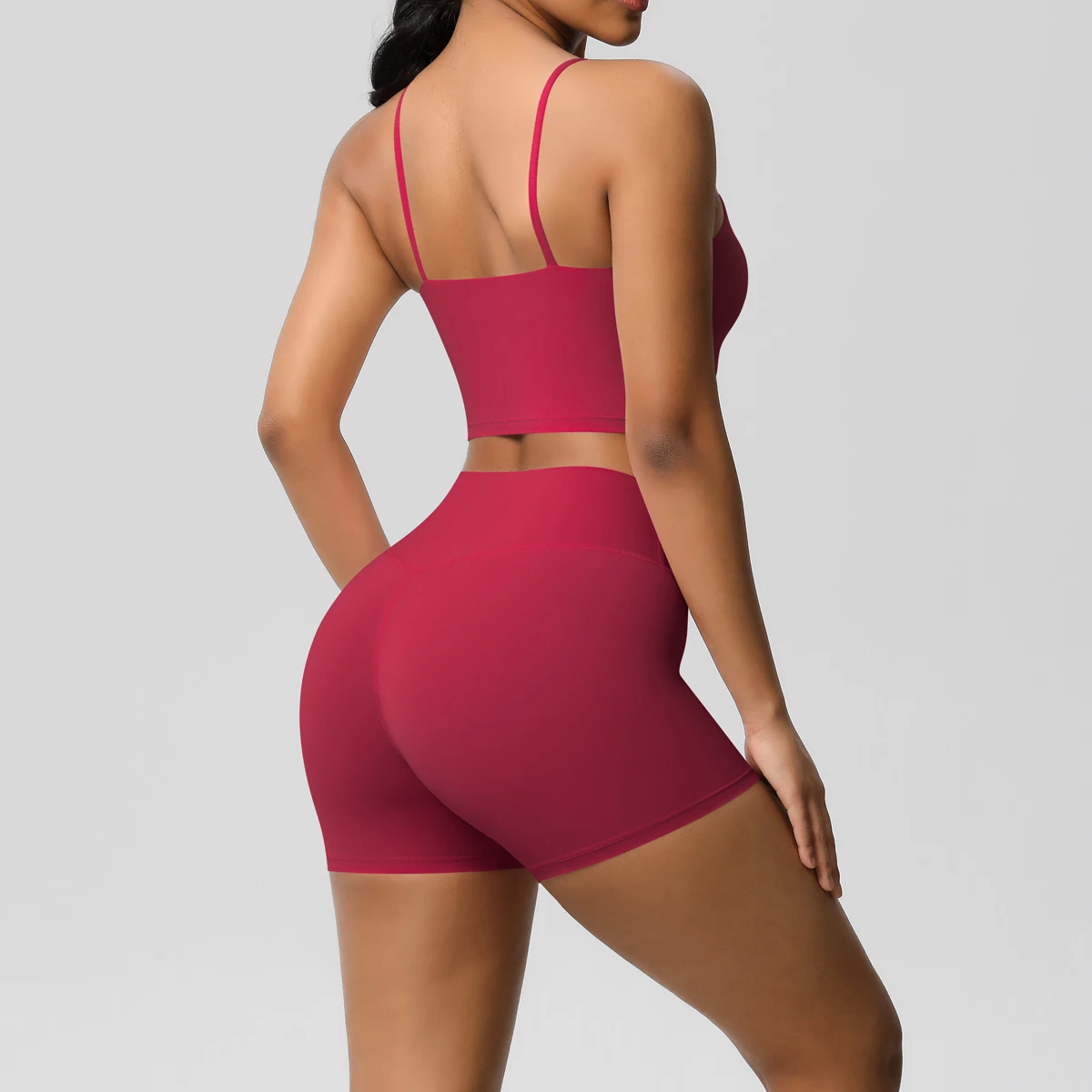 2 Piece Yoga Clothes Women 2pcs Patchwork Sport Yoga Suit Sports women's yoga bra Quick Drying Cycling Workout Gym Shorts