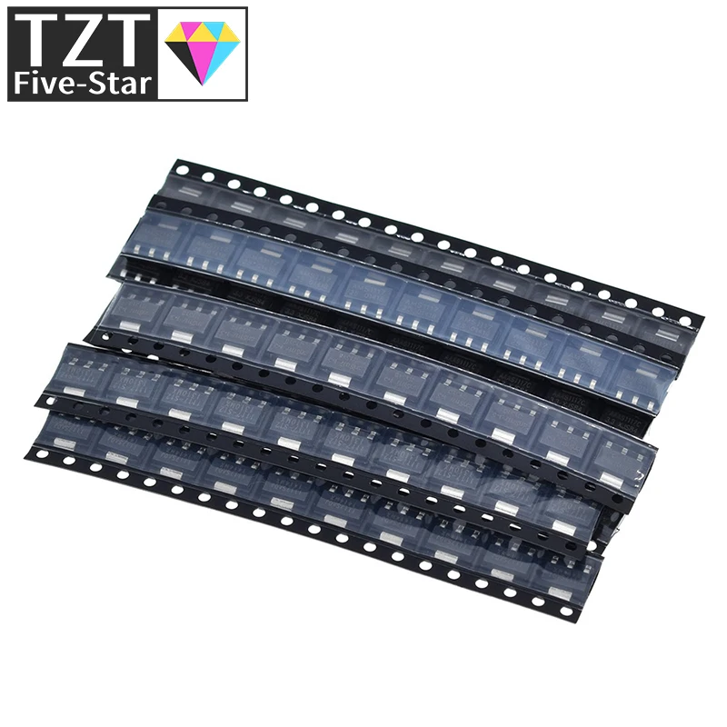 TZT 70 قطعة = 7 أنواع * 10 قطعة AMS1117 مجموعة وحدة منظم الجهد