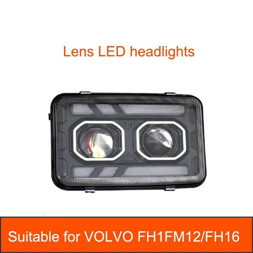 Truck Headlight Assembly Modification LED Headlights Headlamp Dynamic Turn Signal Light For VOLVO FH1 Dual Lens LED Headlights