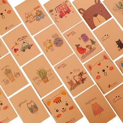 4pcs/lot 64K vintage blank paper notebook pocket  cute notepad stationery diary agenda for school and office supply