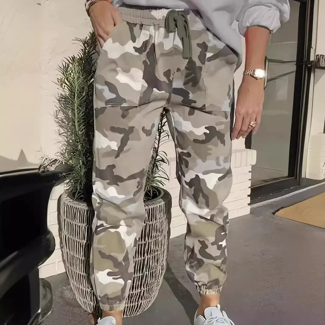 2025 العصرية المطبوعة التمويه زوجين Sweatpants الرجال فضفاض الحريم طماق الربيع والصيف نمط جديد #2