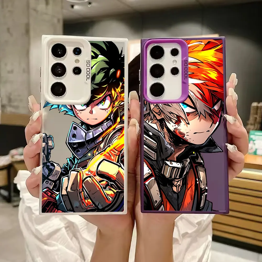 Deku Bakugo My Hero Academia S25 Ultra funda para Samsung Galaxy S25 S24 S23 S22 S21 FE S20 Ultra S24 Plus cubierta de teléfono a prueba de golpes