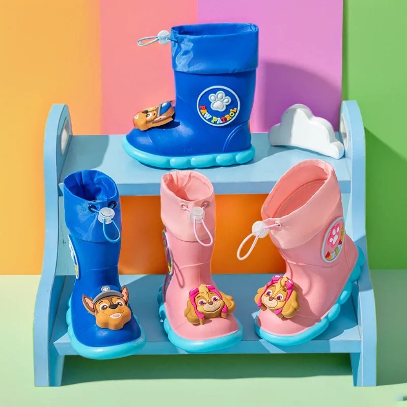 PAW PATROL Pvc Waterproof Rain Boots For Baby Boys And Girls Kid\'s Outdoor Comfortable Casual Shoes