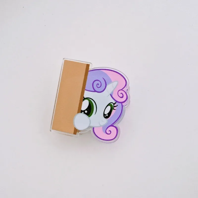 My Little Pony Acryl Binder Clip PP Clips Anime Afdichting Houder Fluttershy Applejack Planner Office Decor Studenten Briefpapier