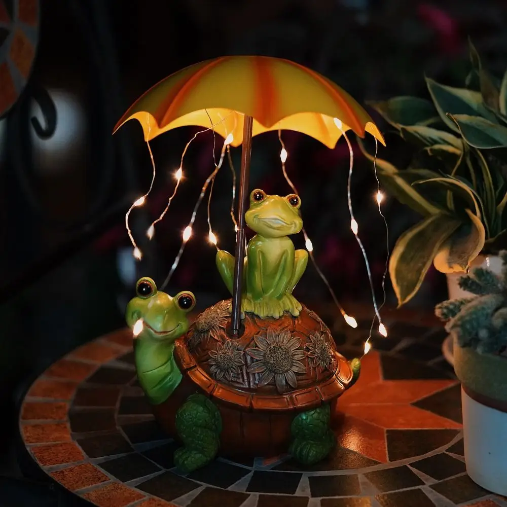 

LED Light Frog Sculpture Solar Lamp Creative Frog Courtyard Decorative Light Cartoon Animal Statue Ornament Waterproof