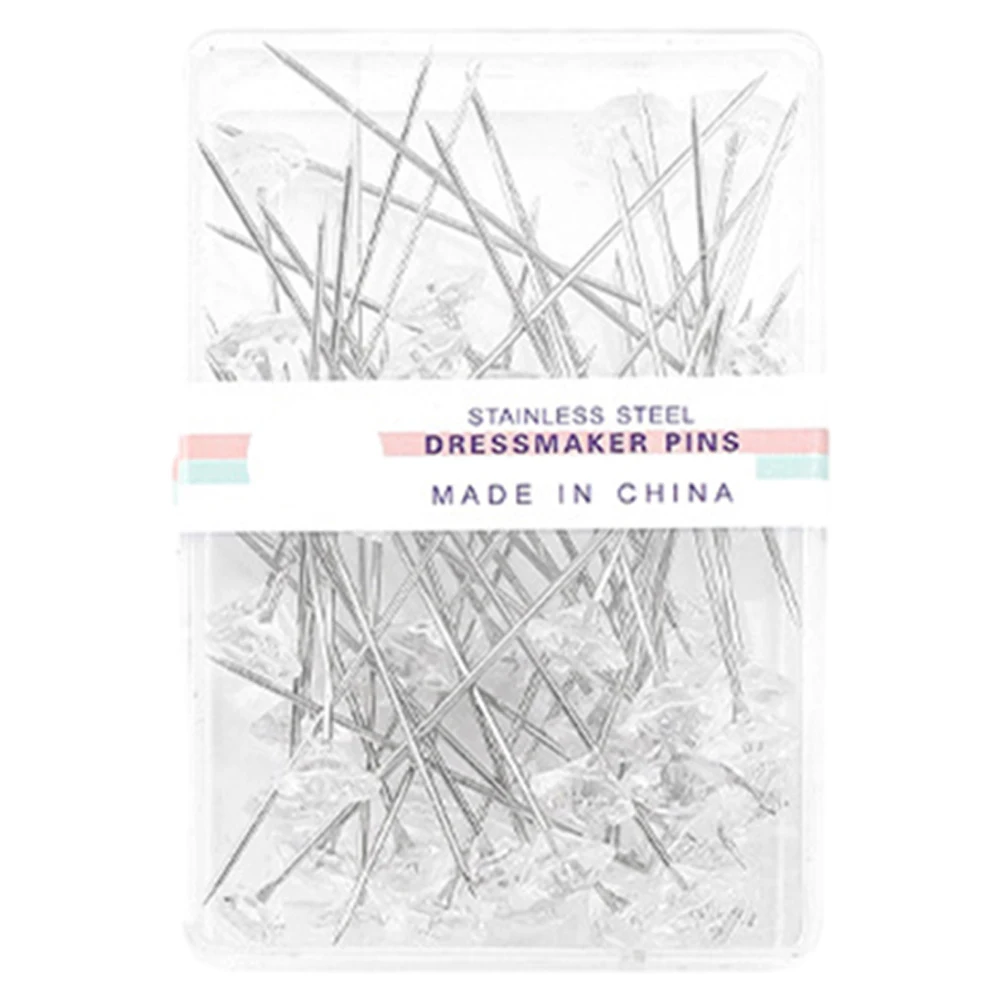 Achieve Precision Stitching with Extra Long Sewing Pins 50Pcs Straight Stitching Needles Sturdy Plastic + Metal Design