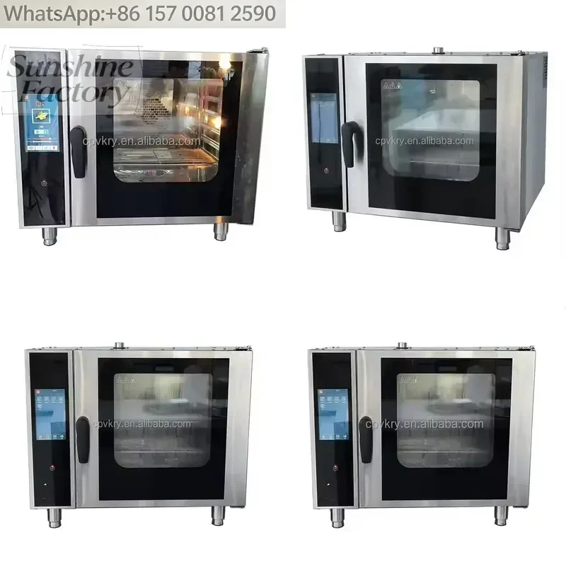 Commercial Intelligent 6-Layer Universal Steaming Baking Oven Self-Cleaning Touch Screen LED Display Industrial Electric