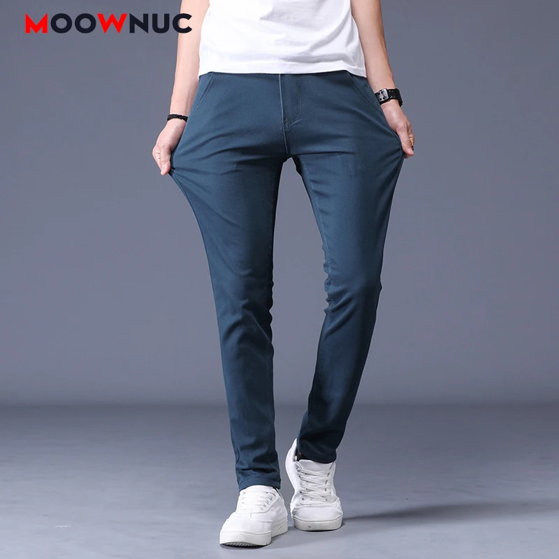 

Fashion Trousers Men's Casual Pants Summer Spring 2022 New Straight Slim Business Solid Full-Length Youth Brand Overalls MOOWNUC