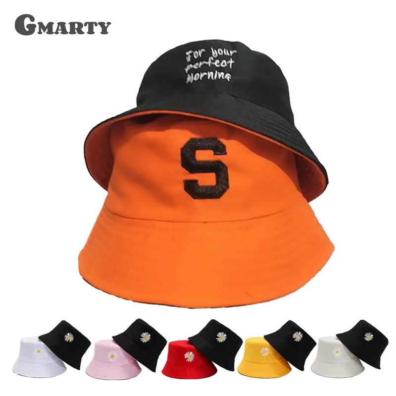 Solid Color Small Daisy Short Brimmed Hat With Double-sided Korean Version Trendy And Versatile Fisherman Hat, Outdoor Sunshade