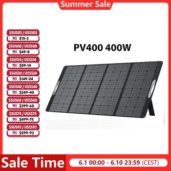 OUKITEL PV400 Przenośny Panel Słoneczny 400W do Stacji Zasilania, Generatora Solarnego P2001, Składana Ładowarka Słoneczna do Kampera, Kempingu, Zasilania